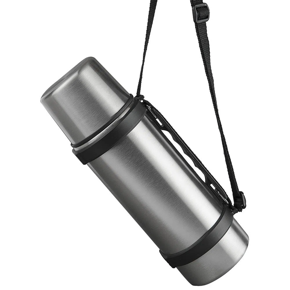 Isosteel VA-9553Q Thermos in Acciaio Inox 1,0 L con Sistema Quickstop, Manico e Bicchiere