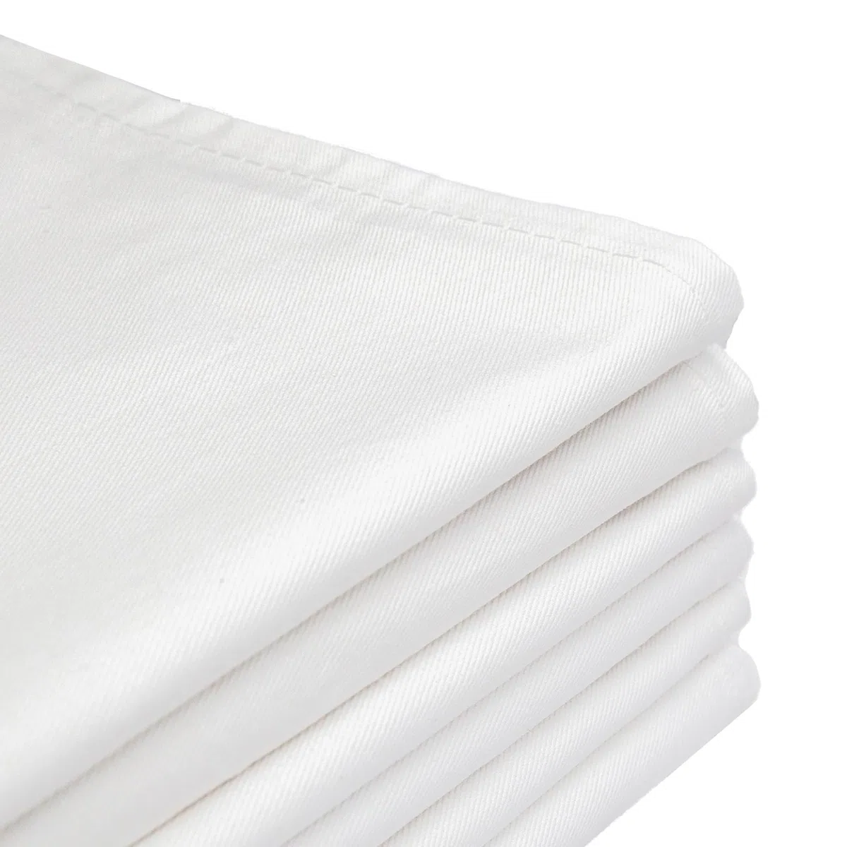 TowelsRus, strofinacci in cotone tinta unita, 100% cotone, ideali per la stampa a trasferimento, la lucidatura e l'uso in cucina, confezione da 6, colore: bianco