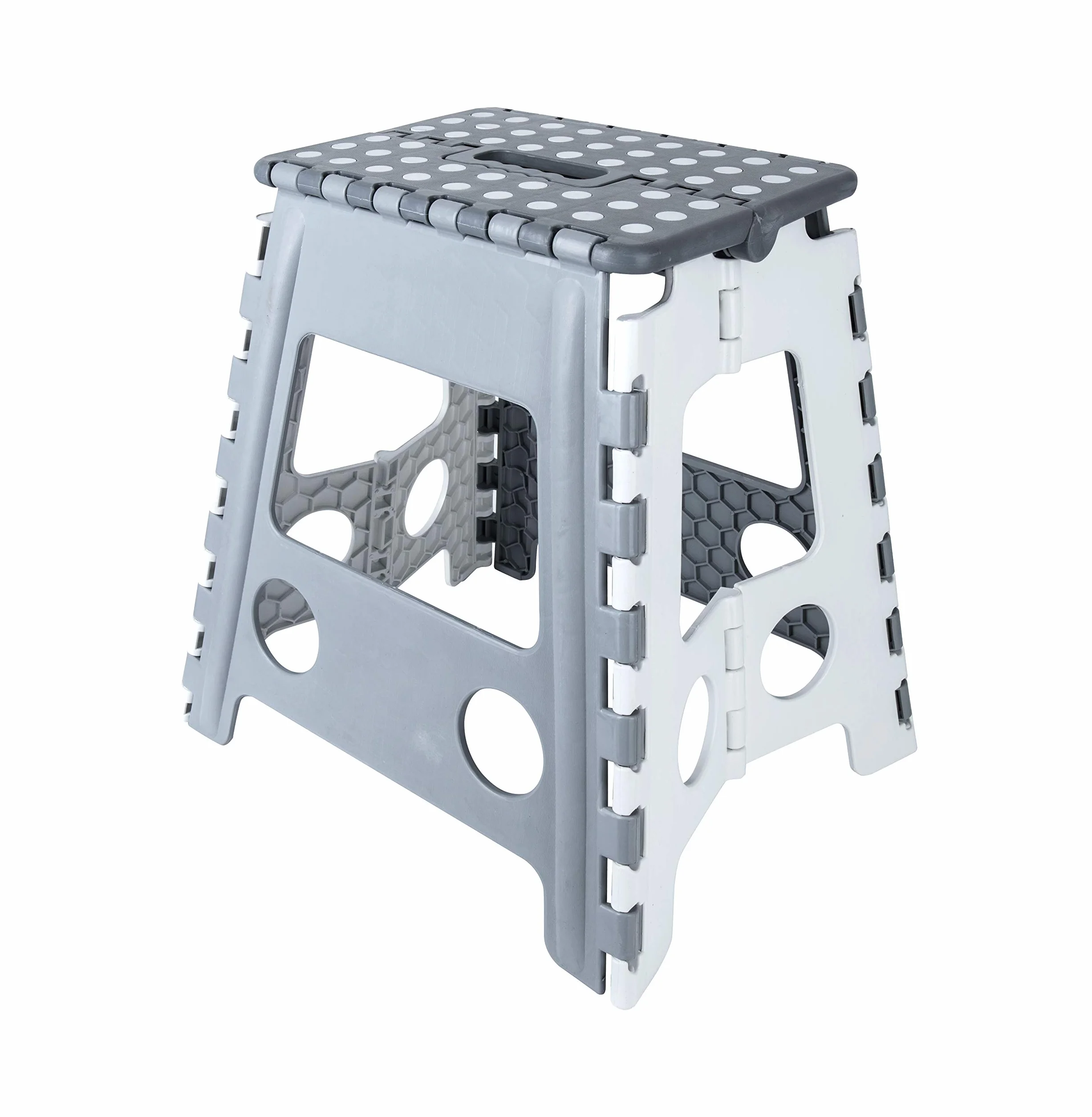 ADGO Sgabello pieghevole, pieghevole, stabile, pieghevole, sgabello portatile, da cucina, pesca, per interni ed esterni, facile da riporre, giardino, viaggio, 39 x 22 x 39 cm