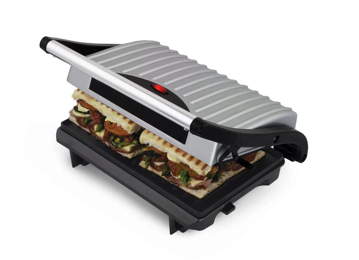 PIASTRA PER PANINI TOAST BISTECCHIERA TOSTAPANE GRIGLIA GRILL SANDWICH PIASTRA ANTIADERENTE BPA FREE
