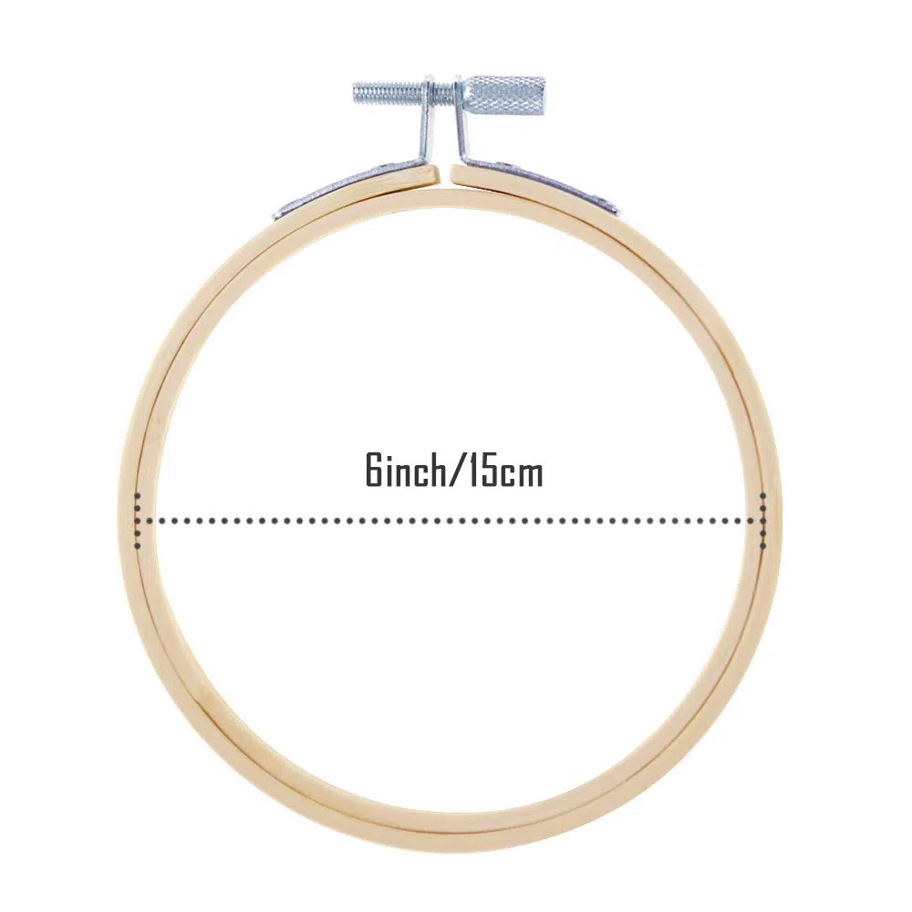 Caydo 12 pezzi 15 cm Ricamo Telaio Legno Bulk Bamboo Circle Cross Stitch Tire Anello Rotondo