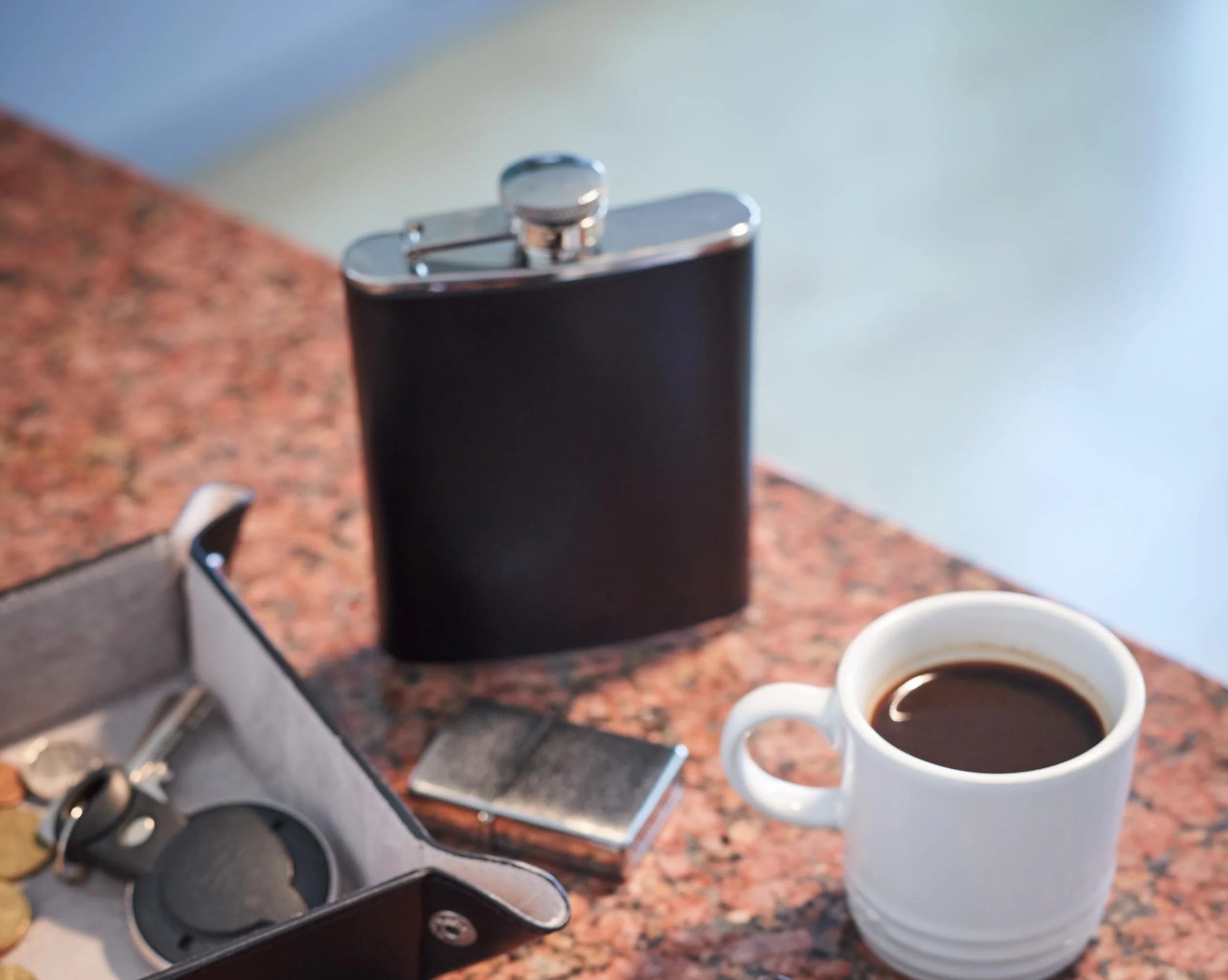 Zippo in Pelle Avvolto fiaschetta, Moka, 170,1 Gram