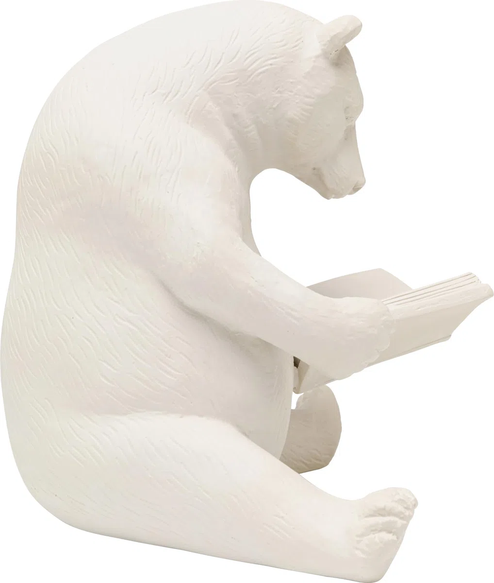 KARE Design figura decorativa Reading Bears, greige, motivo animale, orsacchiotto, simbolo famiglia, accessorio casa, per sala, scaffale, console, stanzetta bambini, 18 cm