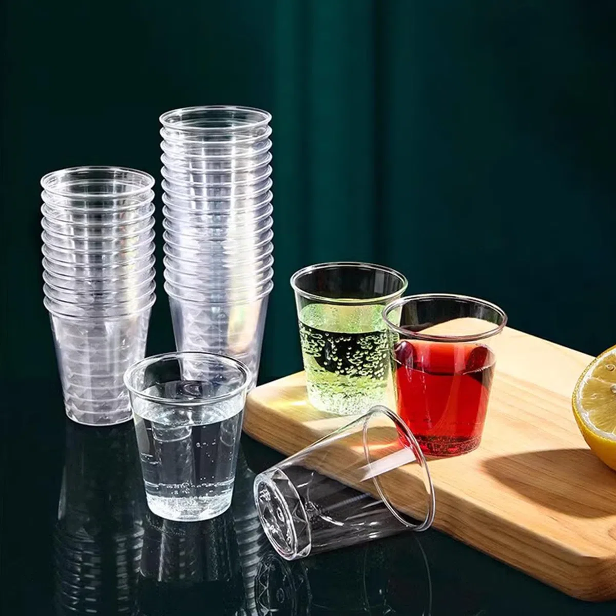 300 bicchieri da liquore in plastica, 5 cl/50 ml, riutilizzabili, per shot, piccoli baker in plastica per degustazioni, feste, banchetti