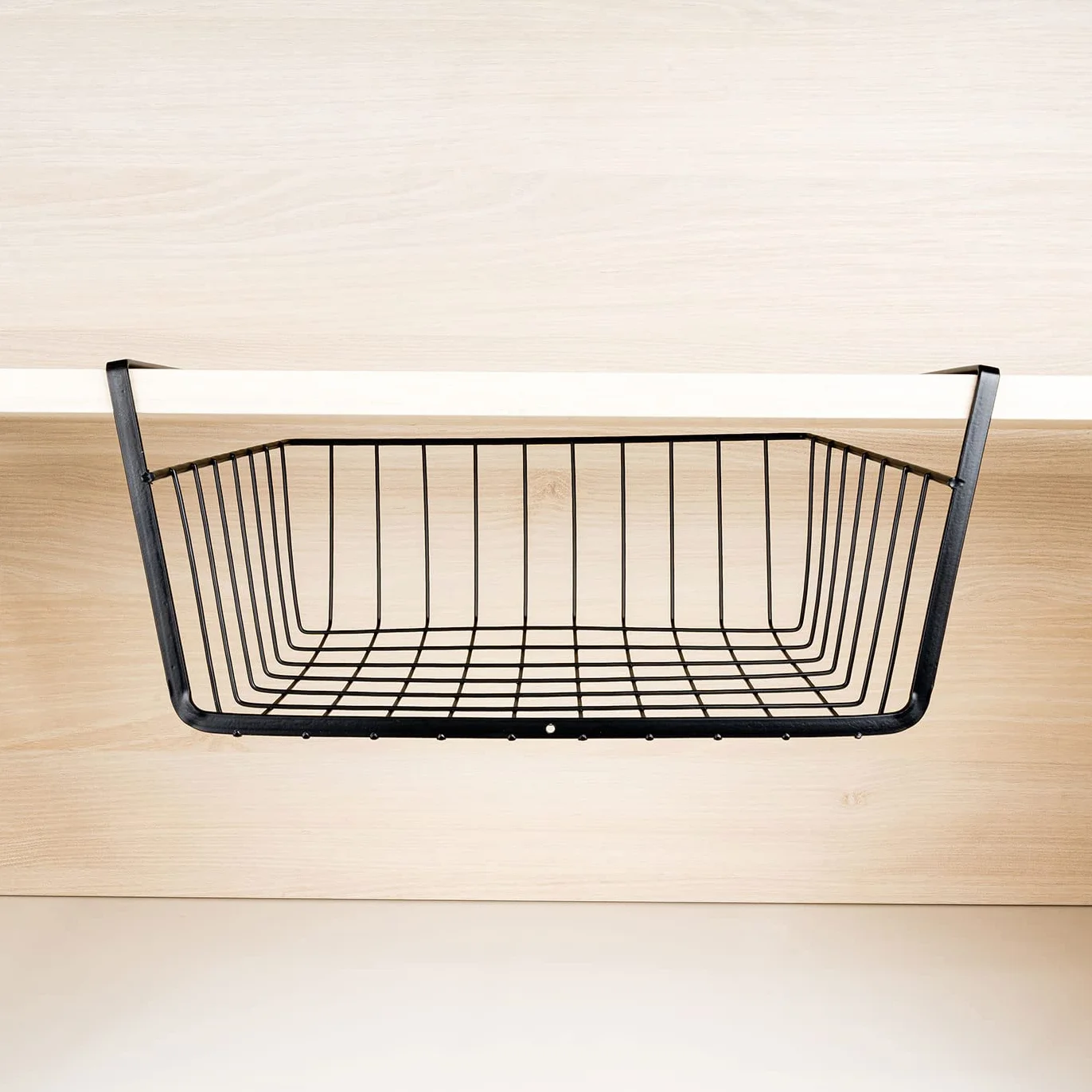 Confezione da 2 cestini portaoggetti da cucina sotto ripiano cestello in metallo per armadi da cucina 30 x 24,5 x 14 cm cestino appeso sotto mensola