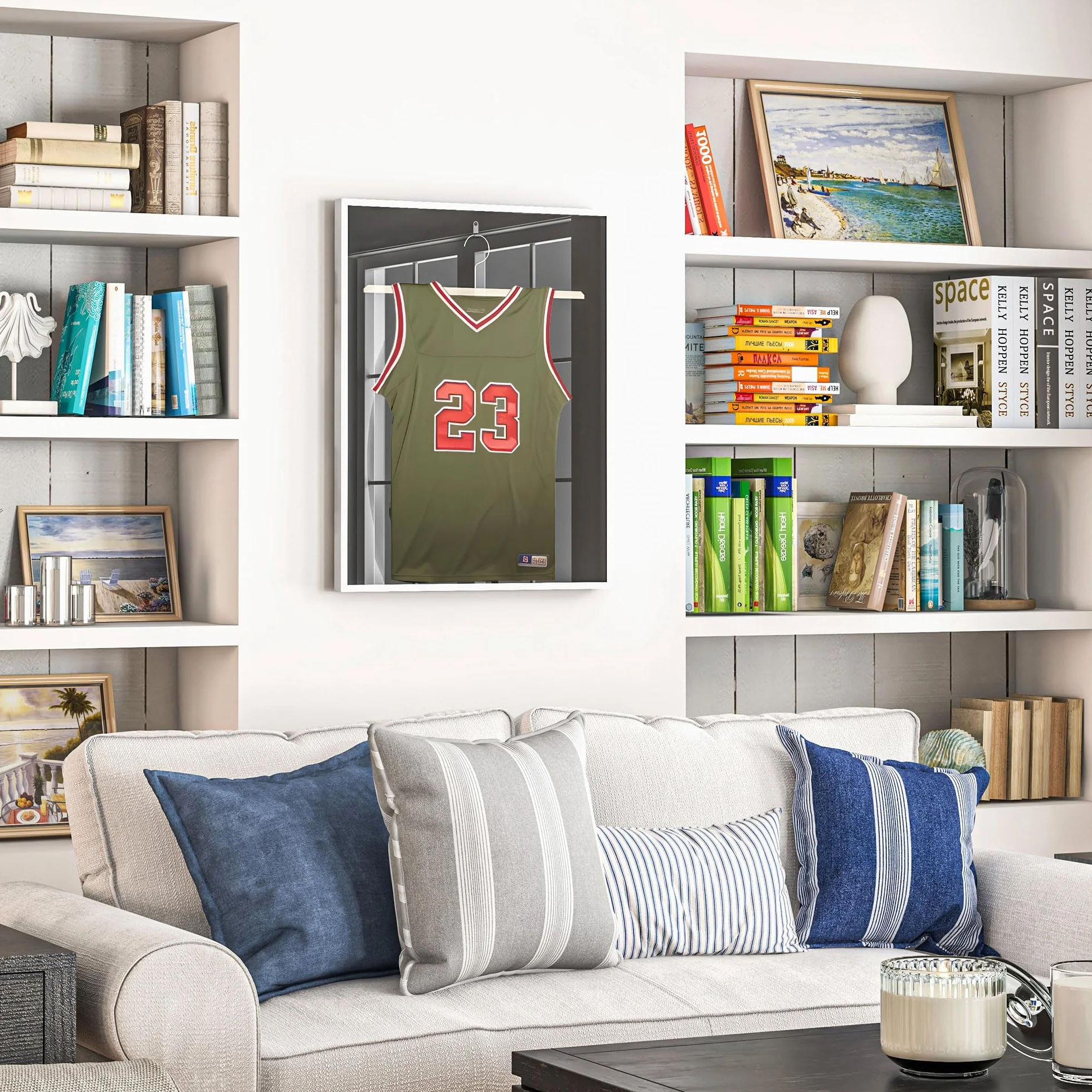 HOMCOM Frame Box T-Frame Telaio in alluminio per maglia porta acrilico fodera interna in feltro 70 x 90 cm Argento