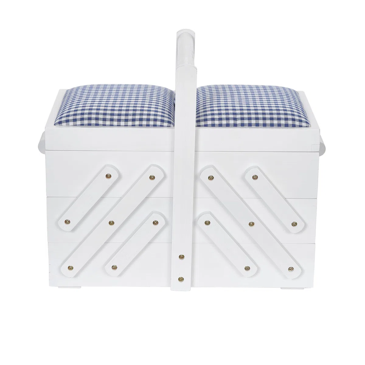 Prym 612578 - Scatola da cucito, in legno, misura M, colore: bianco, 36 cm x 19 cm x 30 cm