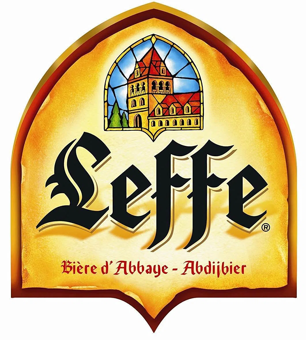 Set di 4 Bicchieri Leffe - Calice Ufficiale 'Large Stem' 33cl - Perfetto per Blonde, Brown, Ruby, Double, Triple + 4 Sottobicchieri