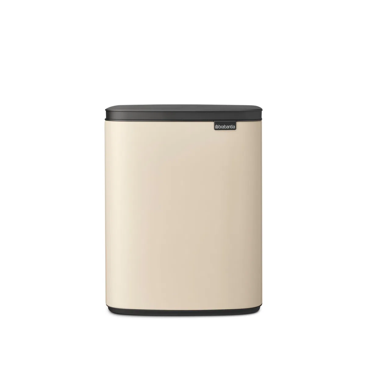 Brabantia Bo Pattumiera 12L | Cestino rettangolare compatto con coperchio Soft-Close e secchio interno rimovibile | Design montabile a parete o indipendente per bagno, cucina o ufficio | Soft Beige