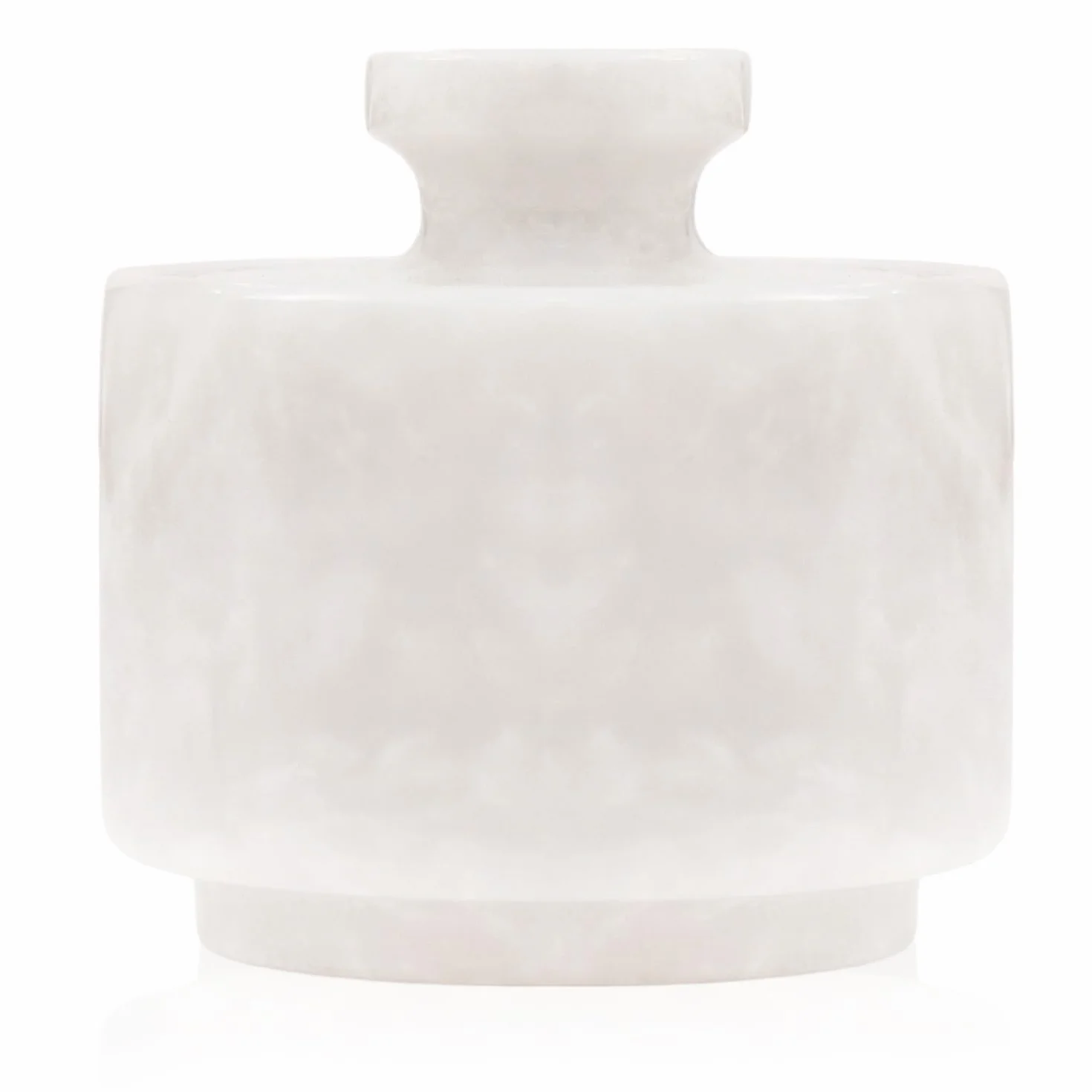 MARBLOUS KRAFTS Elegante distributore di zucchero in marmo da 99,2 g, contenitore per sale e decorazione in marmo, 7,6 x 7,6 cm, decorazione da cucina e sale e pepe, dispenser di sale (bianco)