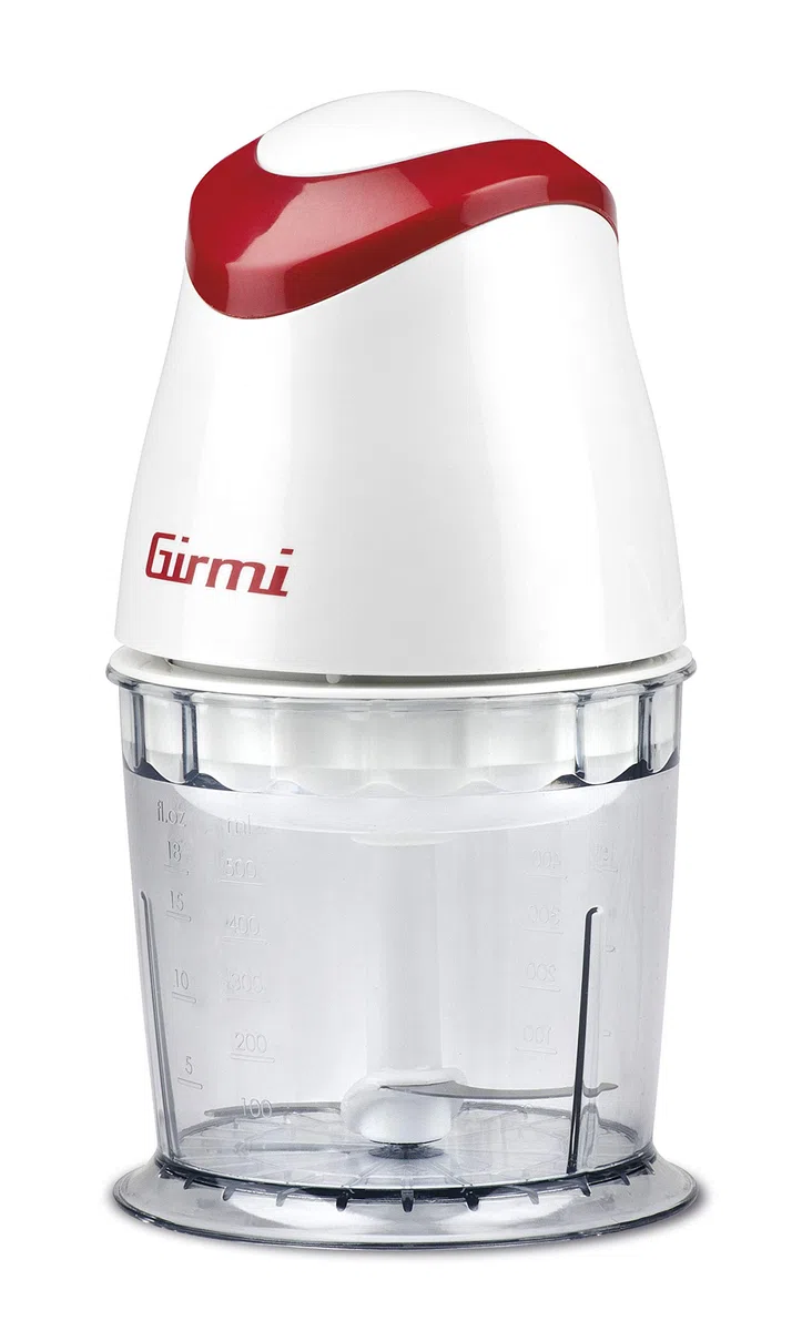 Girmi TR01 Tritatutto, 350 W, Lame Inox, Funzionamento PULSE, 500 ml, Bianco