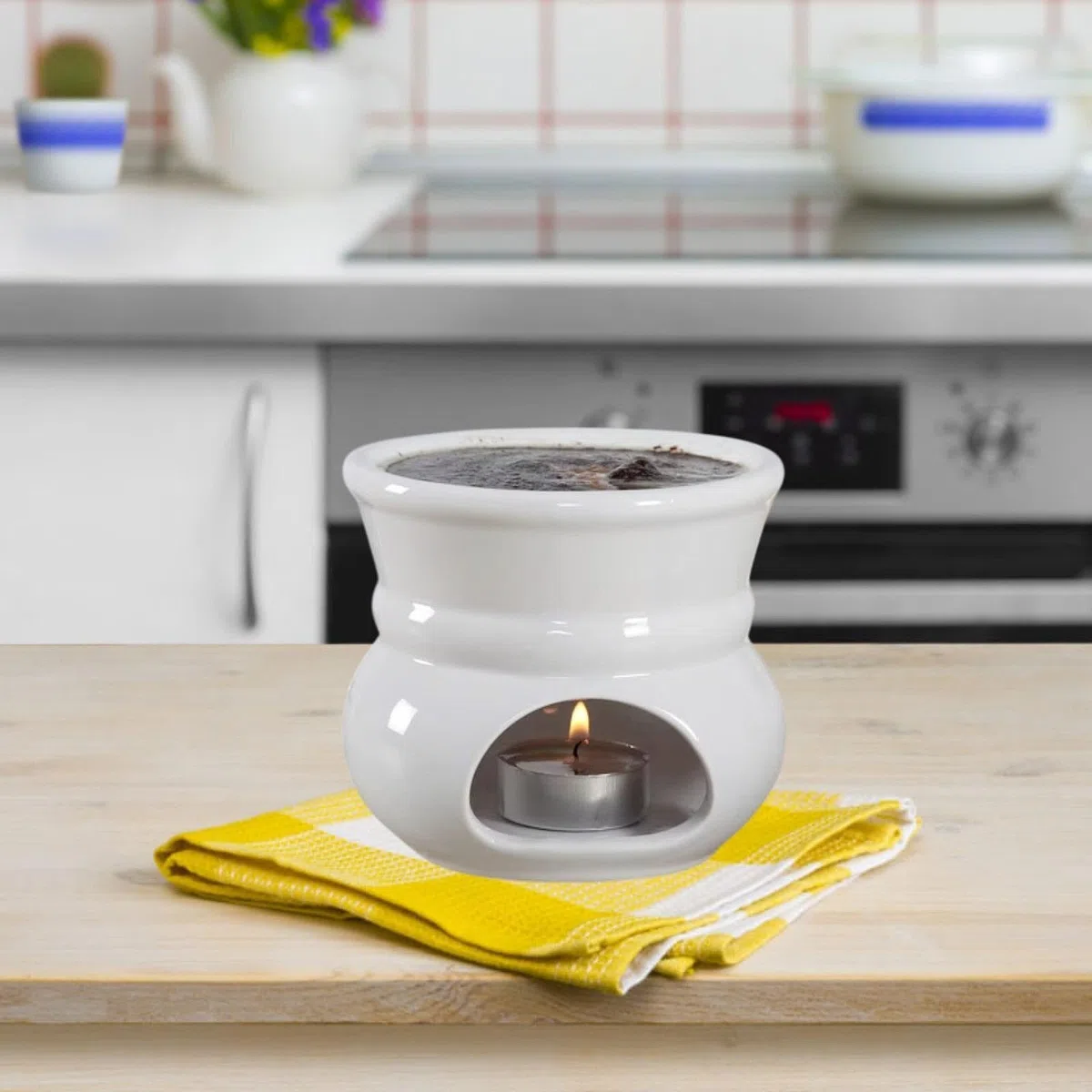 Ceramica Cioccolato Fonduta Cup, Barattolo Riscaldatore In Ceramica Fatti In Casa per Zucchero, Per Zucchero, Tapas, Dessert
