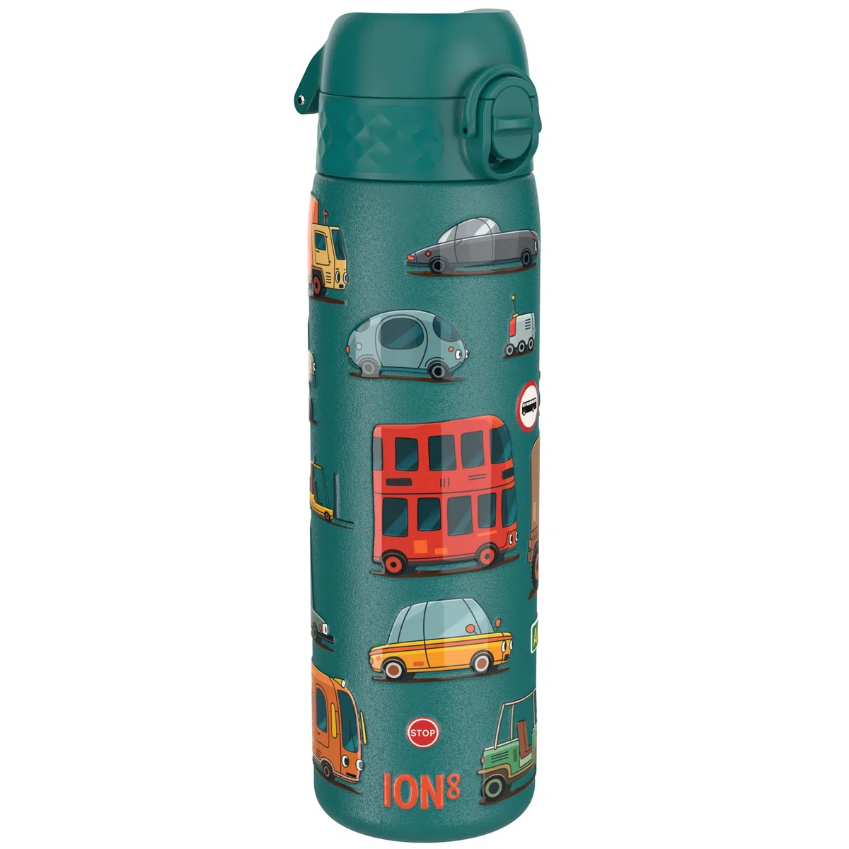 Ion8 Borraccia Termica in Acciaio Isolato, 500ml, a Prova di Perdite, Facile da Aprire, Serratura Sicura, Lavabile in Lavastoviglie, Maniglia per il Trasporto, Facile Pulizia, Durevole,Automobili