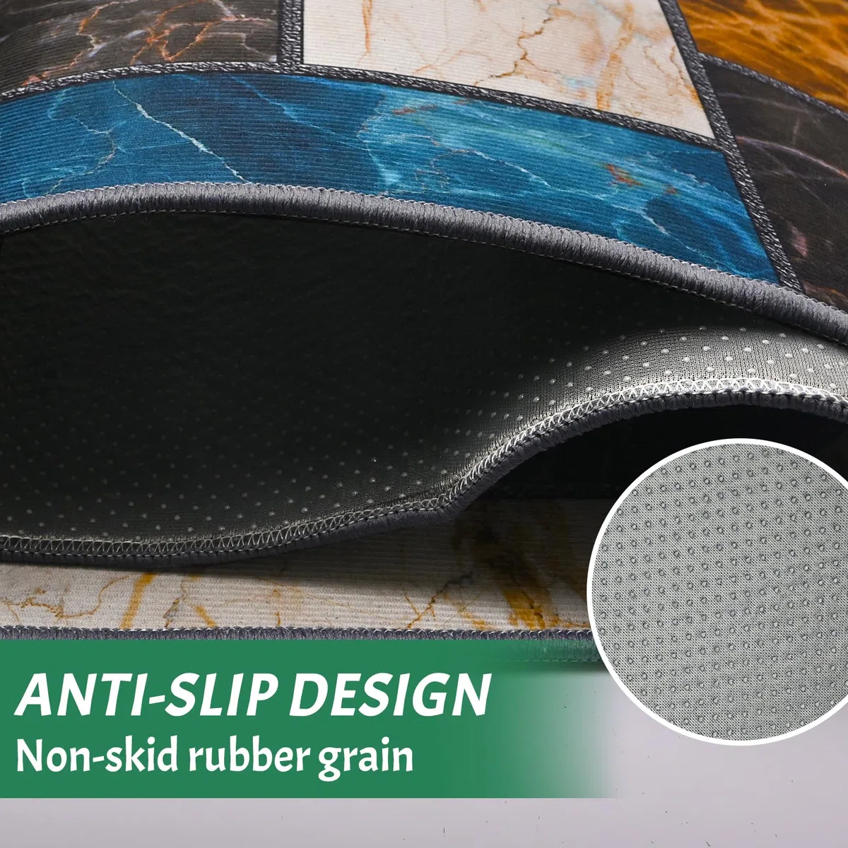 Set di 2 tappeti da cucina, antiscivolo, 6 mm di spessore, impermeabili, facili da pulire, tappeti da cucina anti-affaticamento per la cucina (Stile N, 40x60+40x120 cm)
