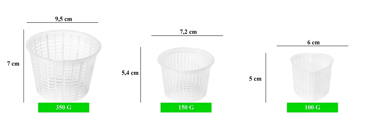 AlcoFermBrew Set di 19 Fuscelle per Formaggio - Forma plastica per formaggio - Kit stampi per formaggio freschi