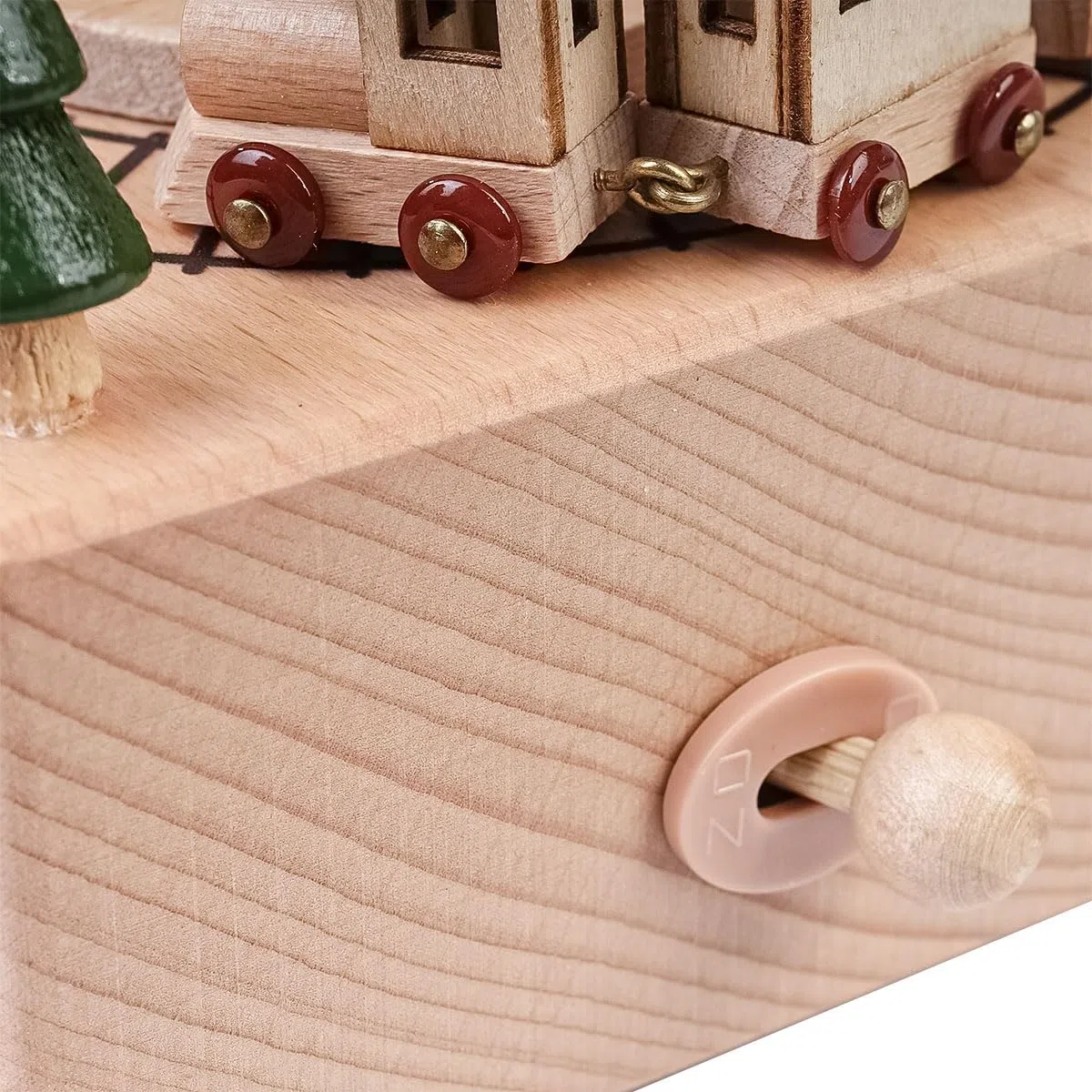 Carillon a Forma di Treno, Carillon in Legno di faggio con Cannone in re Maggiore, Regalo Artigianale in Legno per Compleanno, San Valentino, Natale, Decorazioni per la casa