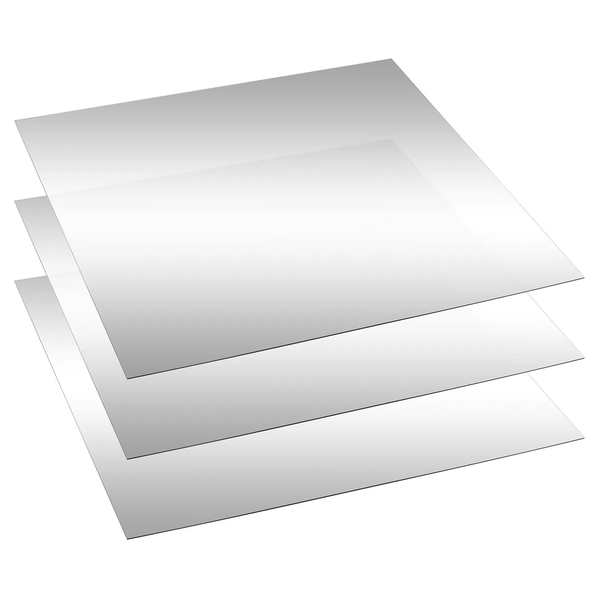 Yookeer 3 specchi a due vie, 30 x 30 x 0,04 cm, specchio acrilico trasparente per progetti di specchi magici, 30% trasparente