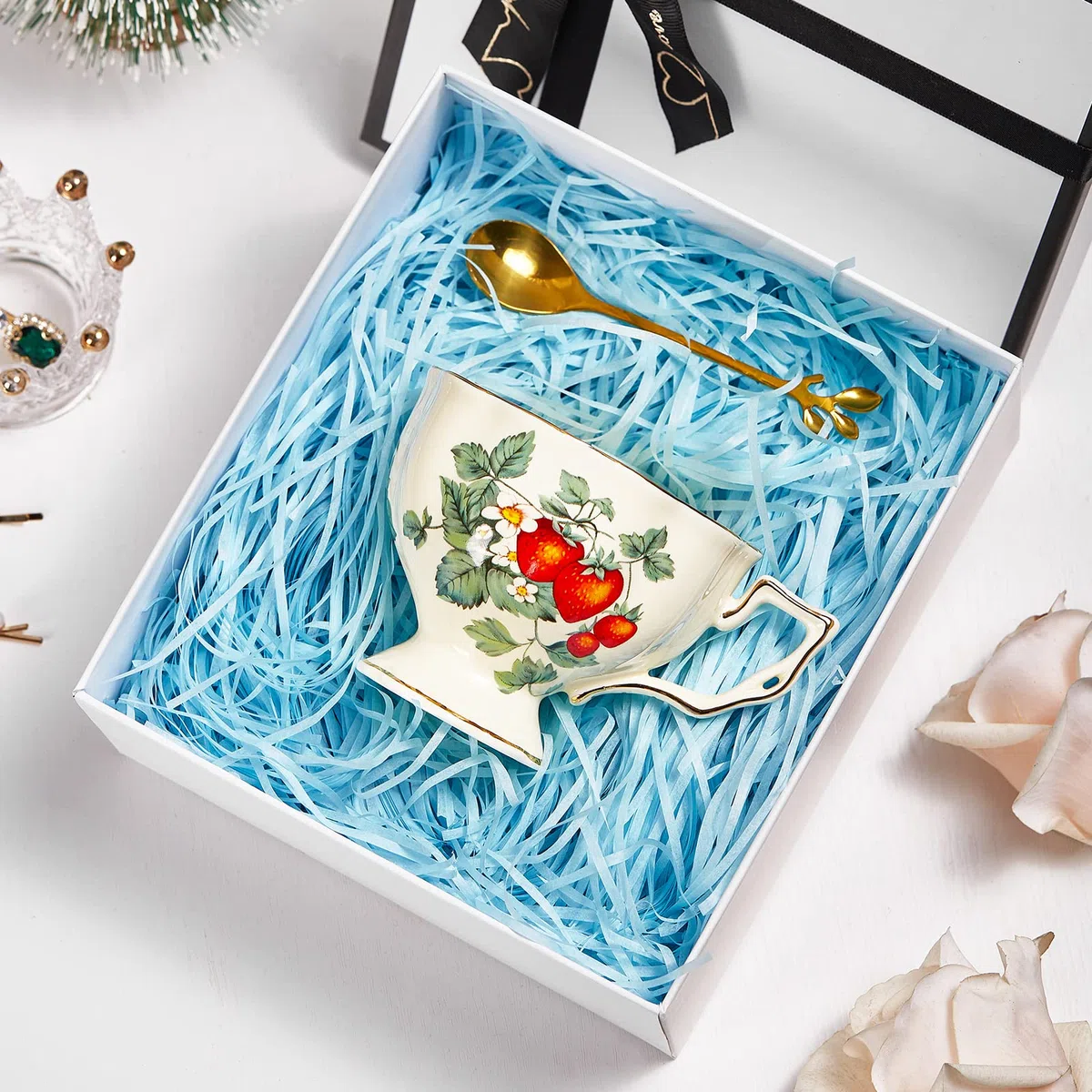 500g Carta Tagliuzzata per Regali - Blu/Azzurra - Paglia per Cesti - Ideale Paglia Confezioni per Scatole Regalo