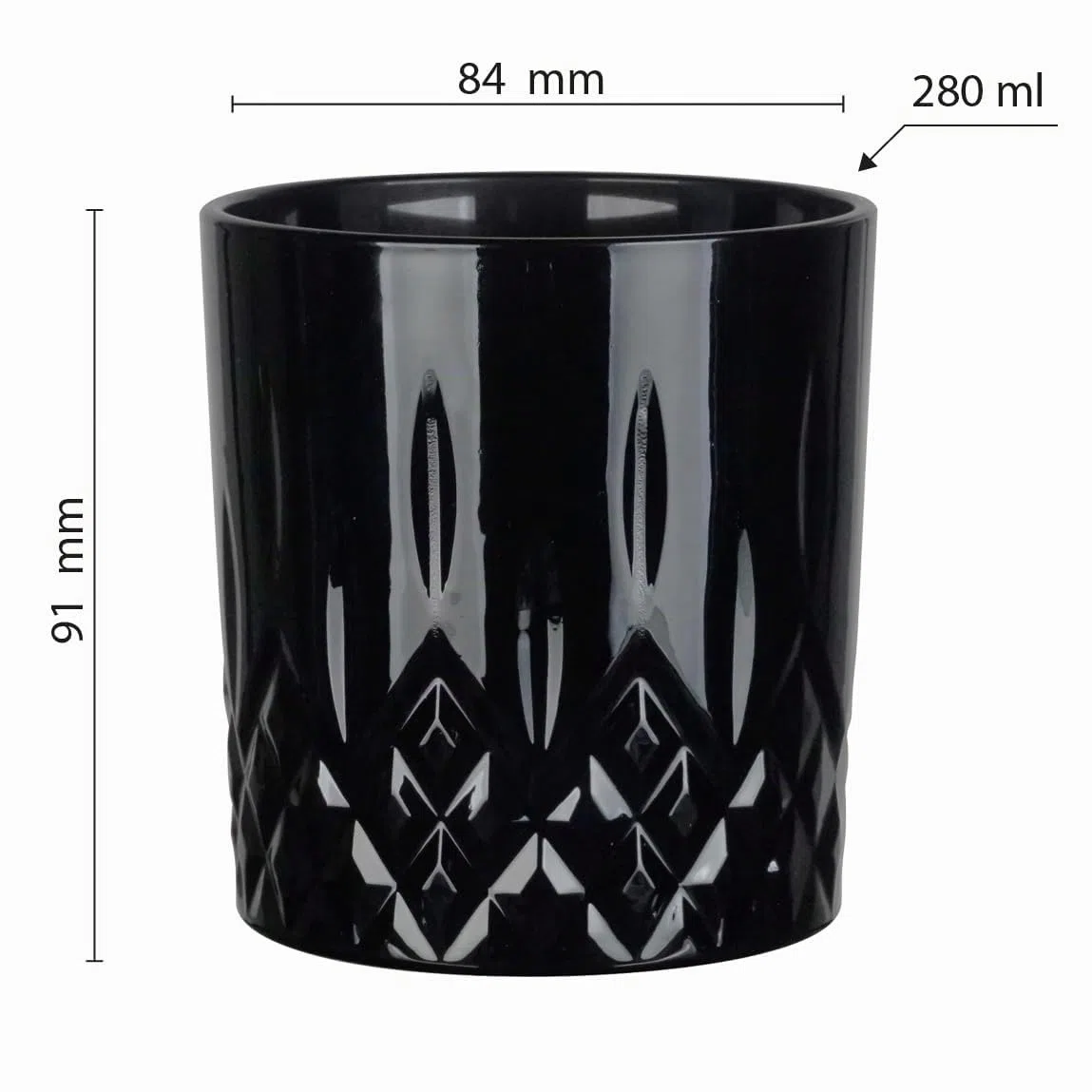 Glasmark Bicchieri da long drink in vetro high-ball, bicchieri per acqua, cocktail, vetro levigato, perfetti per casa, ristoranti e feste, set di bicchieri da 6, 280 ml
