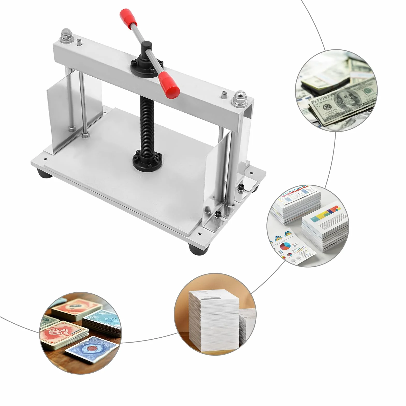 Pressa manuale per carta, formato A4 Heavy Press Bookbinder per carta A4 con barra di equilibrio, per fatture, ricevute, libri