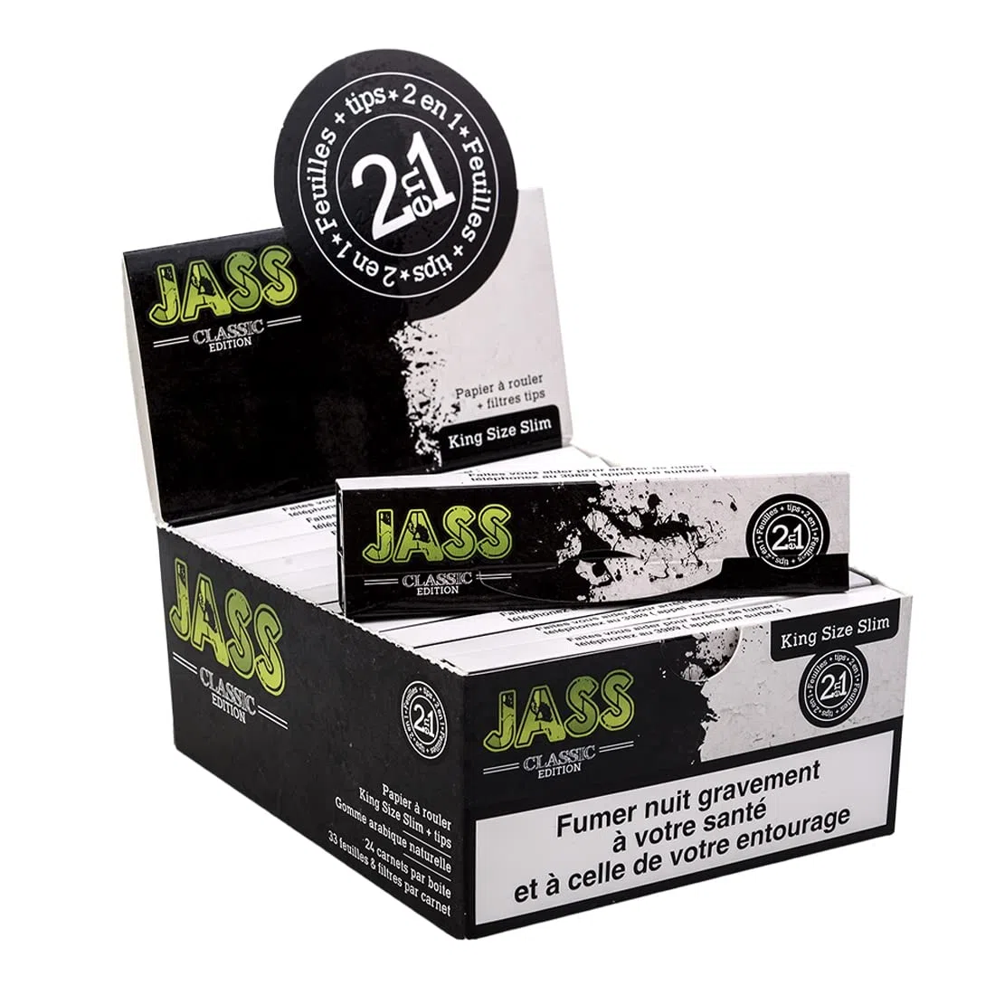 Cartine per sigarette JASS 2 in 1 (confezione da 24)