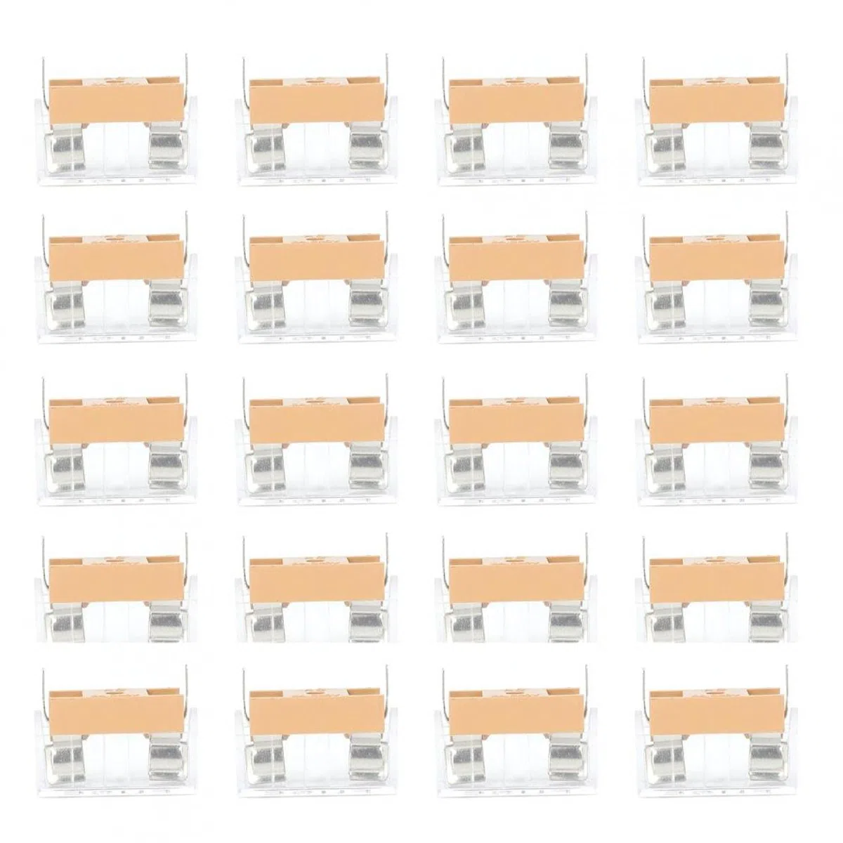 Custodia Portafusibili Portafusibili di Alta Qualità 20 Pezzi con Copertura Trasparente Custodia Portafusibili per Montaggio a Pannello PCB Adatta per Fusibile 5X 20