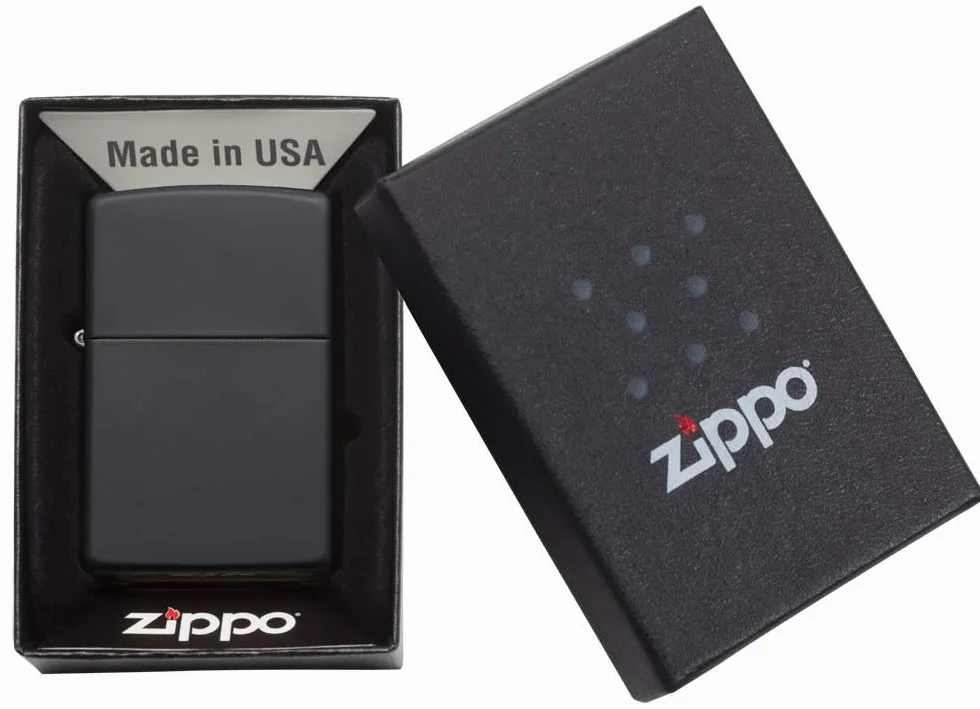 Zippo 218 Accendino, colore: Nero opaco