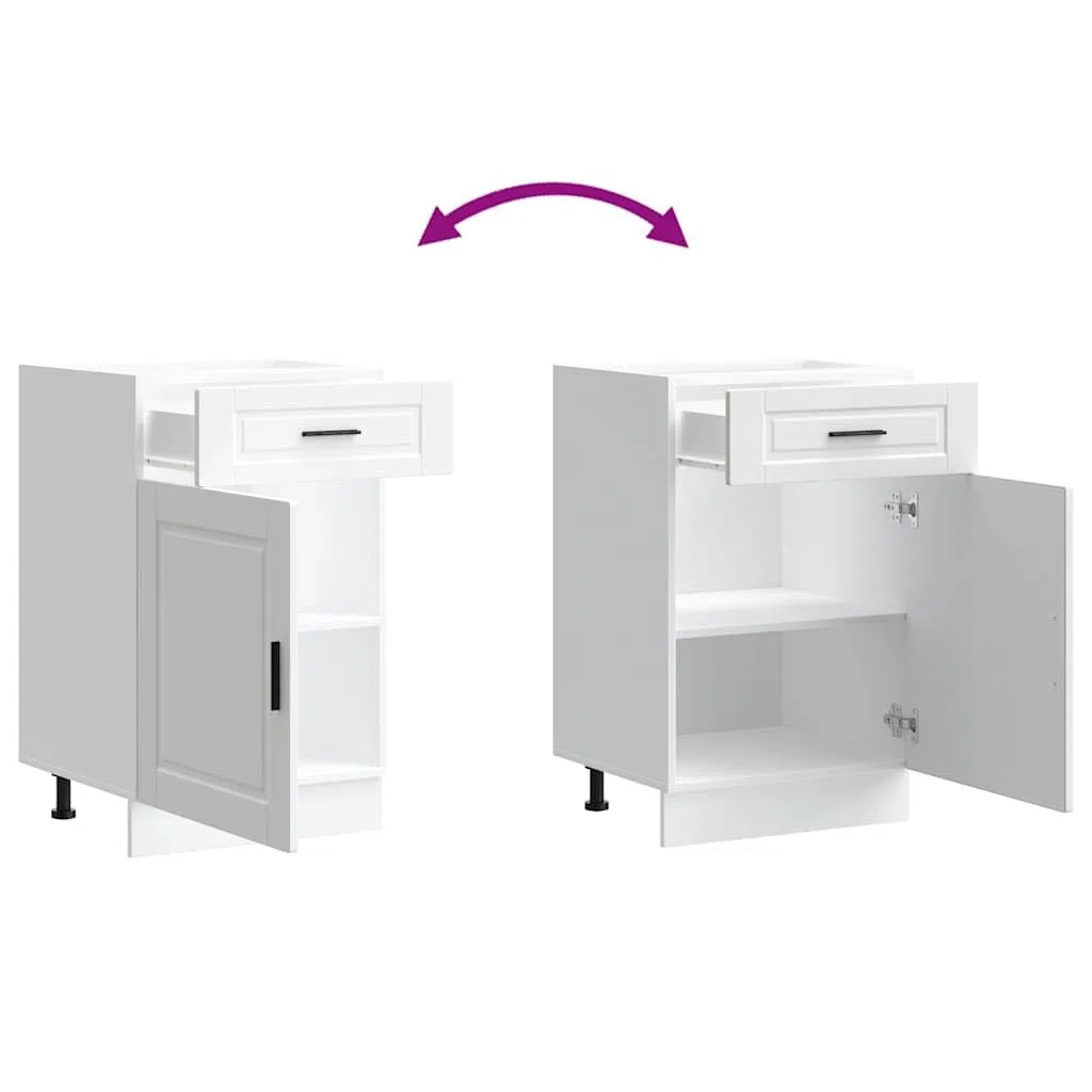 vidaXL Base da Cucina Porto Bianco in Legno Multistrato, Mobile Base lavello con cassetto, 50 x 46 x 81.5 cm
