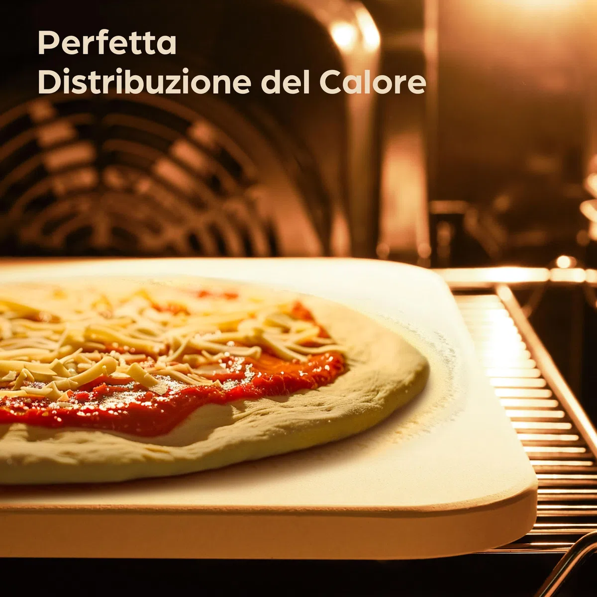 Praknu Pietra Refrattaria per Pizza da Forno Elettrico, Grill e Barbecue - Rettangolare 30x38 cm - Per un Impasto Croccante
