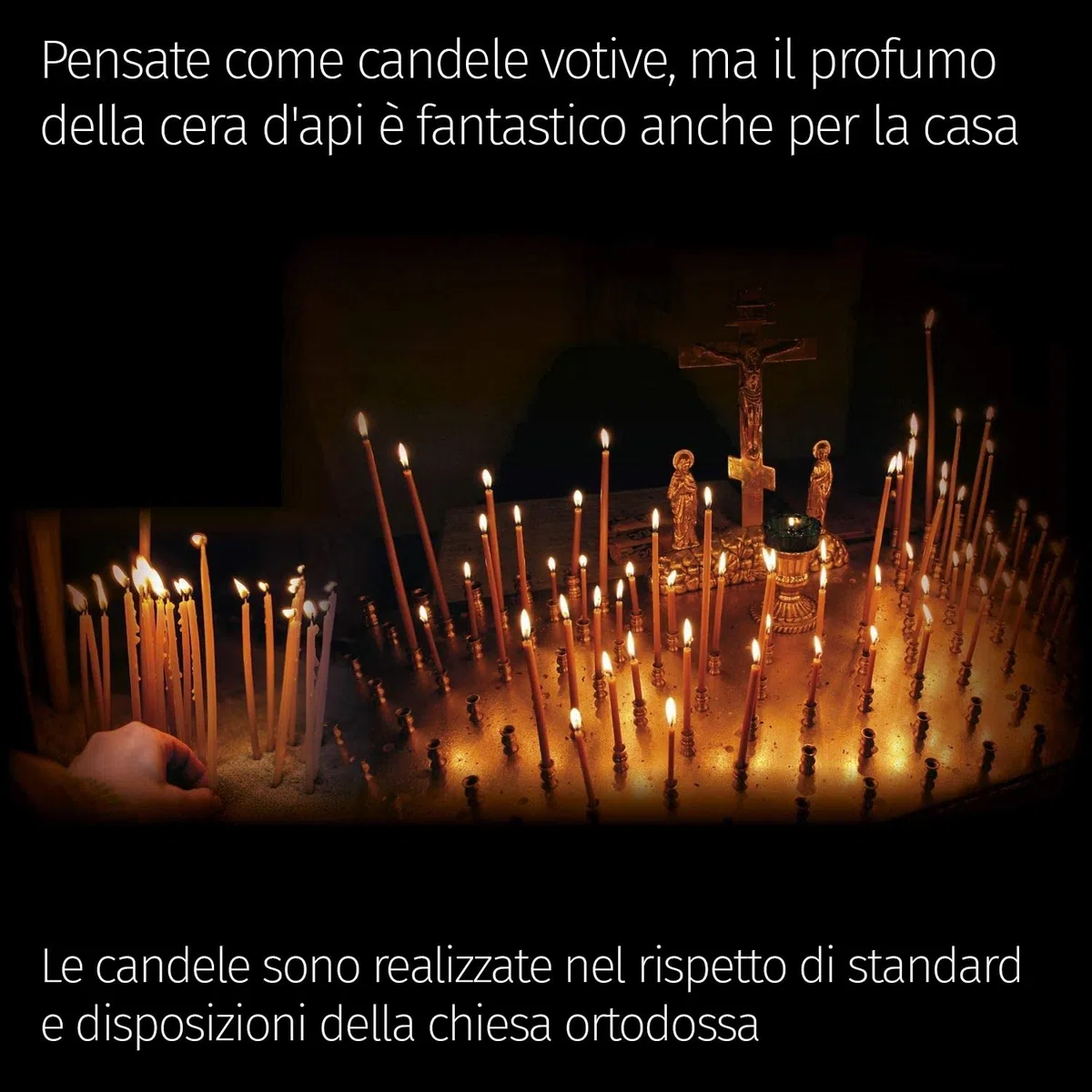 Danilovo Candele Profumate in Pura Cera d’Api – Candele Chiesa Ortodossa per Preghiere, Natale, Lunghe, Morbide, N40, Altezza 26,5 centimetri, 50 pz