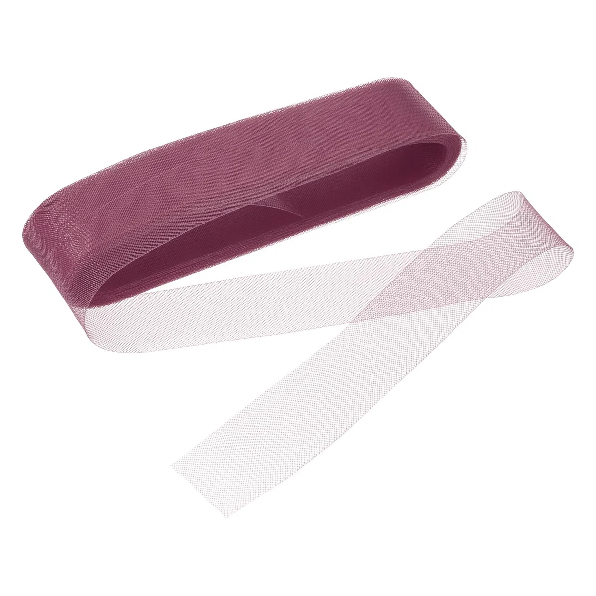 QUARKZMAN 25 Iarde Treccia di Crine Rigido Larga 2 Pollici per Disossamento in Poliestere, Cucito, Abito da Sposa, Ballo, Accessori per Abiti Formali, Rosso Scuro