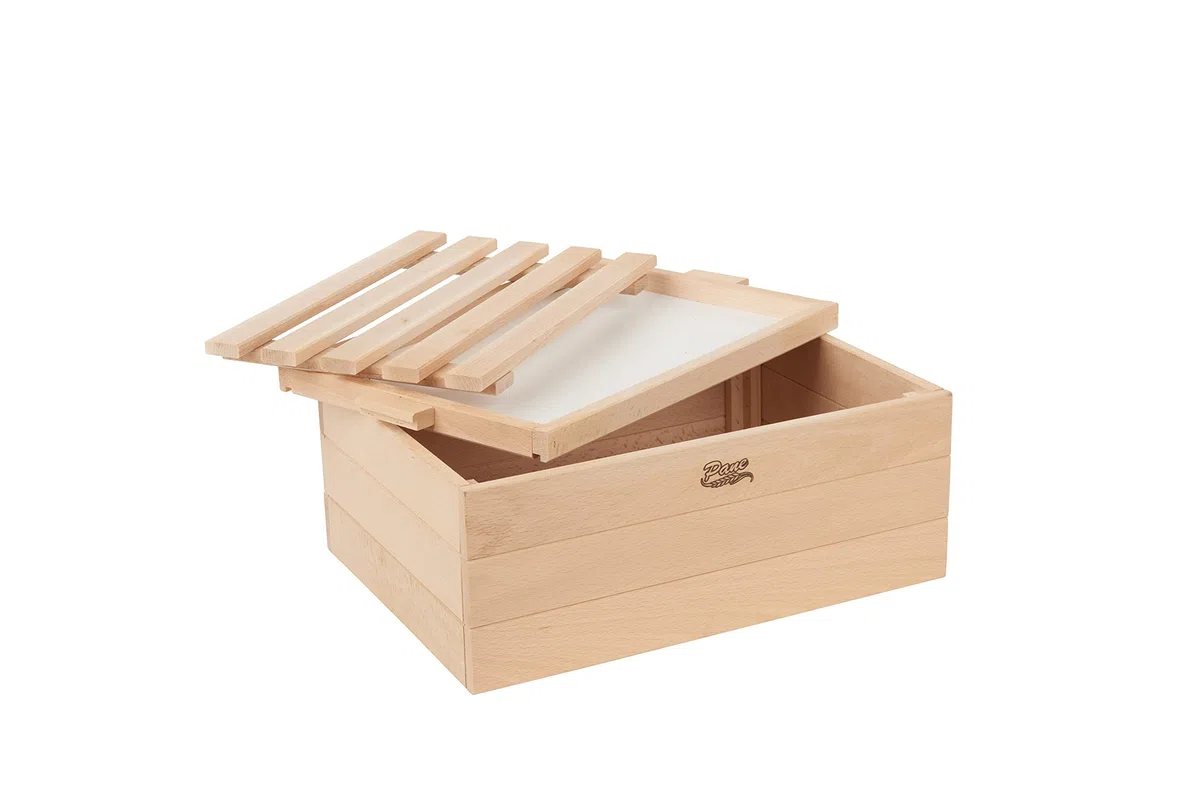 Porta Pane, Coperchio Tagliere + Cassettina Servi pane, Contenitore in Legno per Pane, Coperchio Tagliere Raccogli Briciole