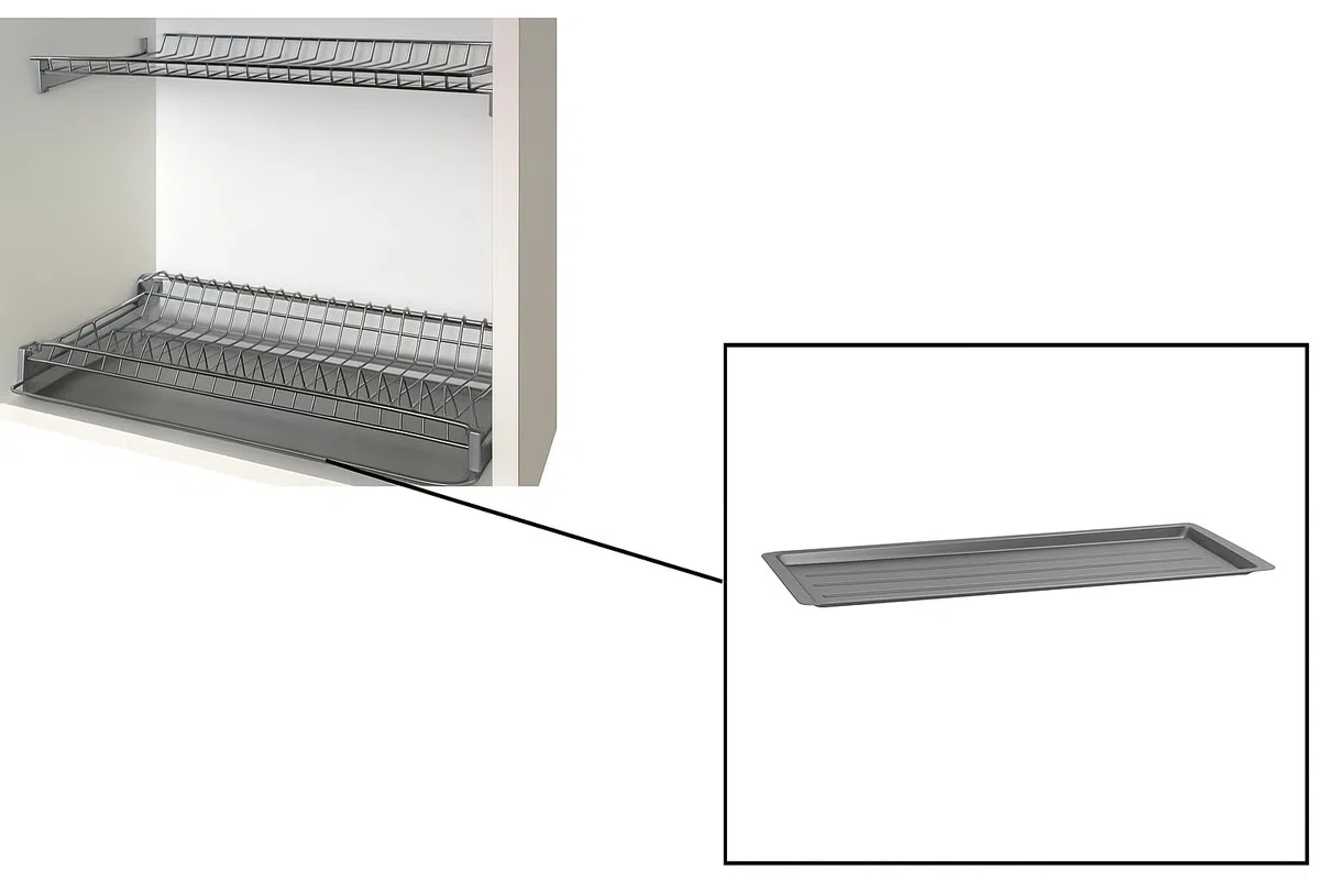 Vaschetta Raccogligocce | Acciaio Inox | Ricambio Universale | Diverse Misure (Pensili 90 cm)