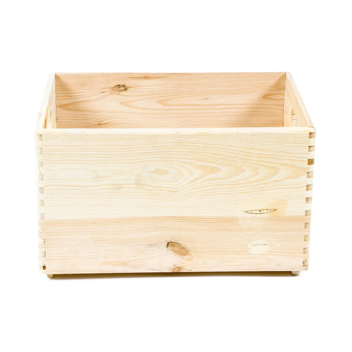 Compactor SKYR Wooden Box XL 40x30x23 cm in Natural Pine Wood for Home Organization