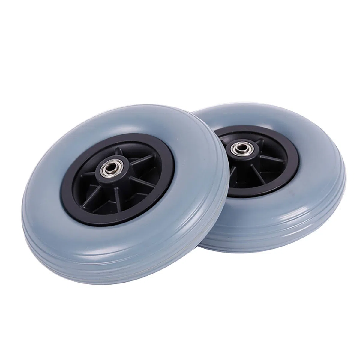 8 "x 2" (200 X 50) Rotelle per Sedie A Rotelle PU Antiscivolo in Gomma Ruote Anteriori, per Molte Sedie A Rotelle Standard/Carrozzina Elettrica Sostituire 1 Paio
