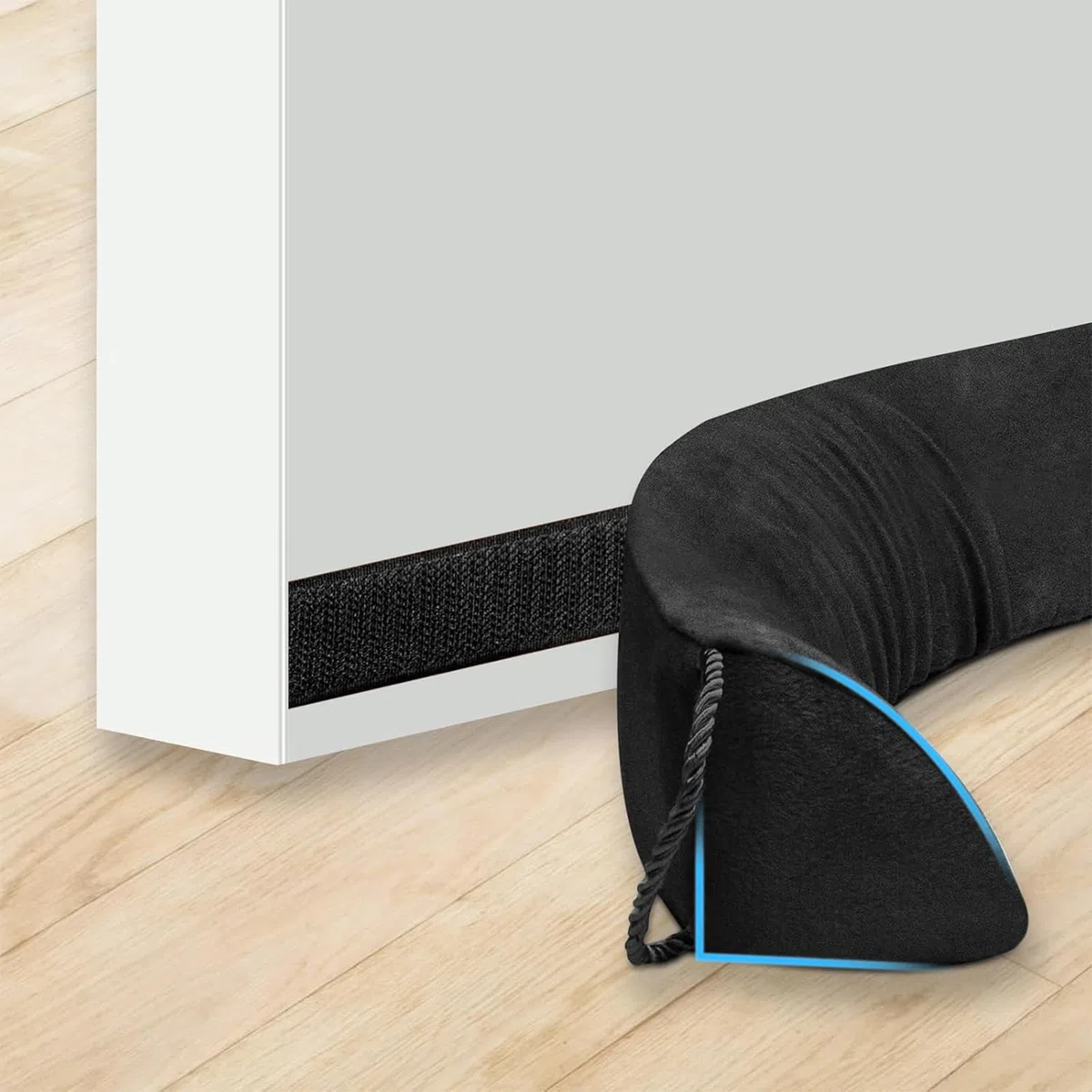 90-94cm Paraspifferi Sottoporta con Materiale Fonoisolante Più 2 Sacchi di Zavorra in Sabbia,90° Antispifferi per Porte Impedire l'ingresso di Aria Calda/Fredda, Rumori e Insetti,para spifferi porta