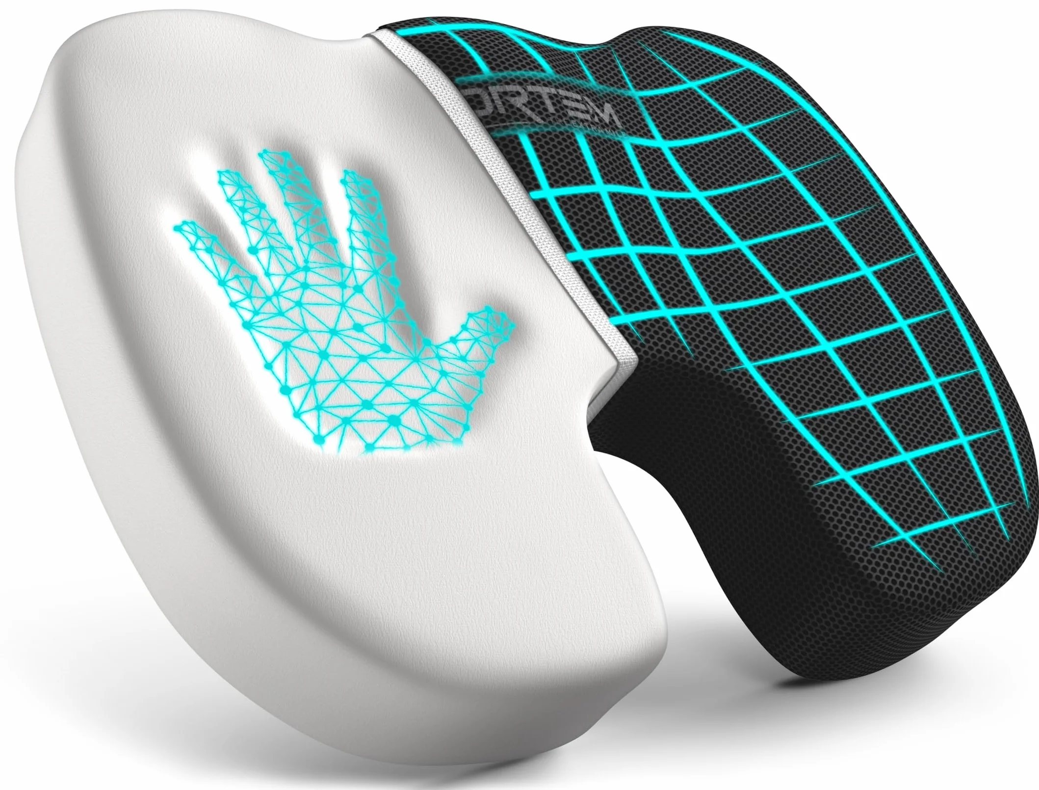 FORTEM Cuscino Sedia Ufficio, Cuscino Memory Foam per Seduta, Sedia Gaming, Poltrona, Supporto Ergonomico, Fodera Traspirante e Lavabile, Base Antiscivolo, Forma a U, per Casa, Lavoro e Viaggi