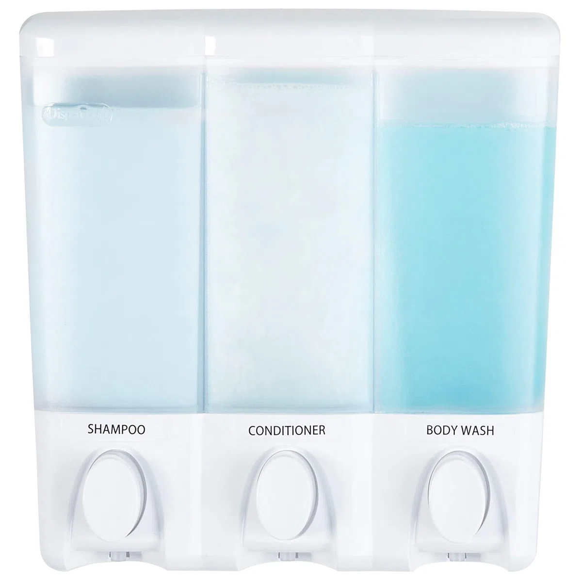 Better Living Products - 72350 - Clear Choice, dispenser per doccia a 3 Camere, colore: bianco.