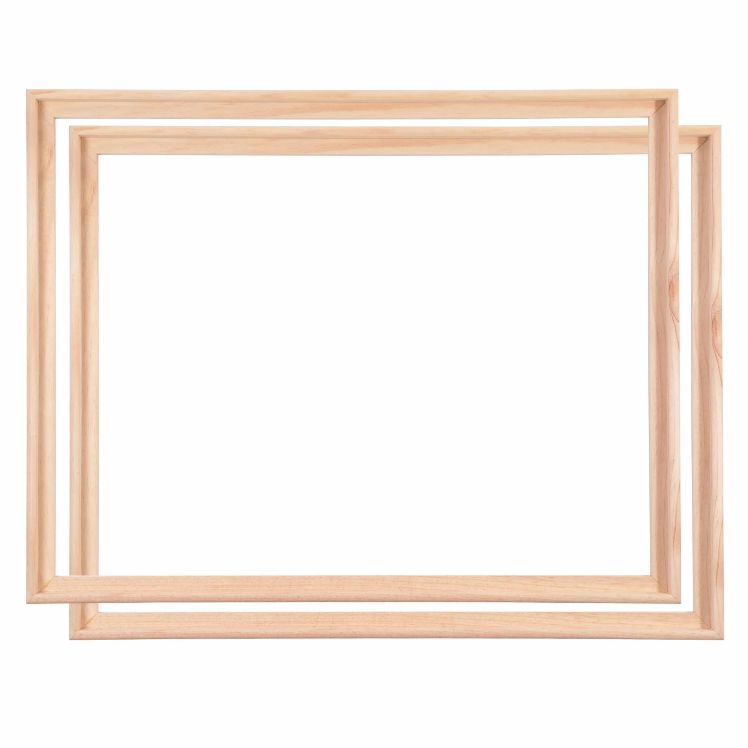 2 cornici ombreggiate per telaio a cuneo, 30 x 40 cm, per tele su telaio con effetto profondità in legno di pino non trattato