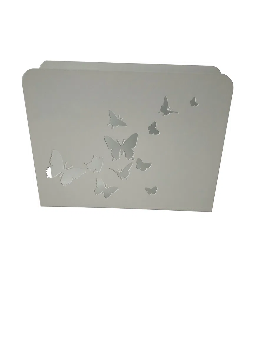 King Collection P1817185 Portariviste Buterflies, Bianco, 30x8x23 cm