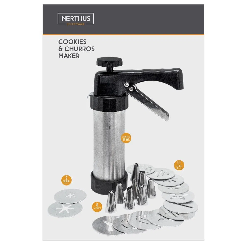 Nerthus FIH 1370 sparachurros a pistola con beccucci per fare churros fatti in casa pasticceria cucina