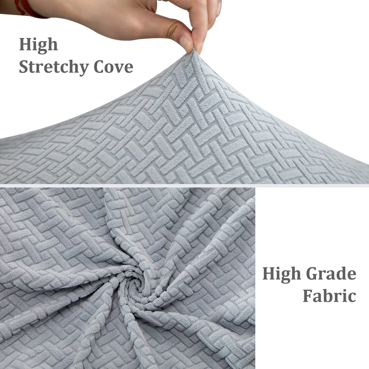 Jaotto Coprisedia Elasticizzati con Schienale 4 Pezzi,Fodere Coprisedia con Schienale Tondo Sala da Pranzo Jacquard Diagonale,Coprisedia Ufficio Universali Lavabili,Vestisedia per Casa Cucina,