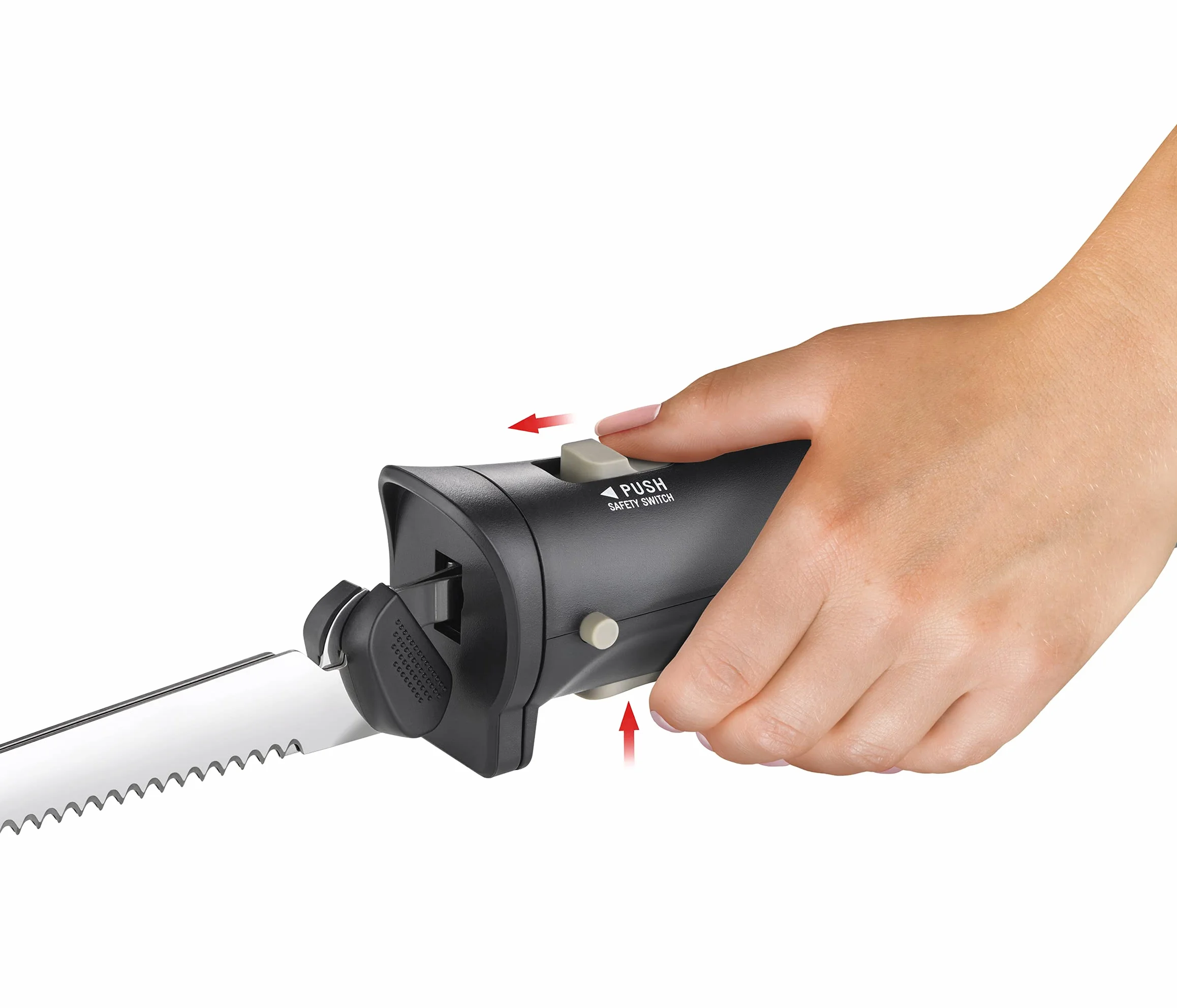 Unold 78815 Coltello elettrico senza fili con due coltelli intercambiabili in acciaio inox per pane, verdure, carne o pesce, durata della batteria di 45 minuti, senza fili – per una