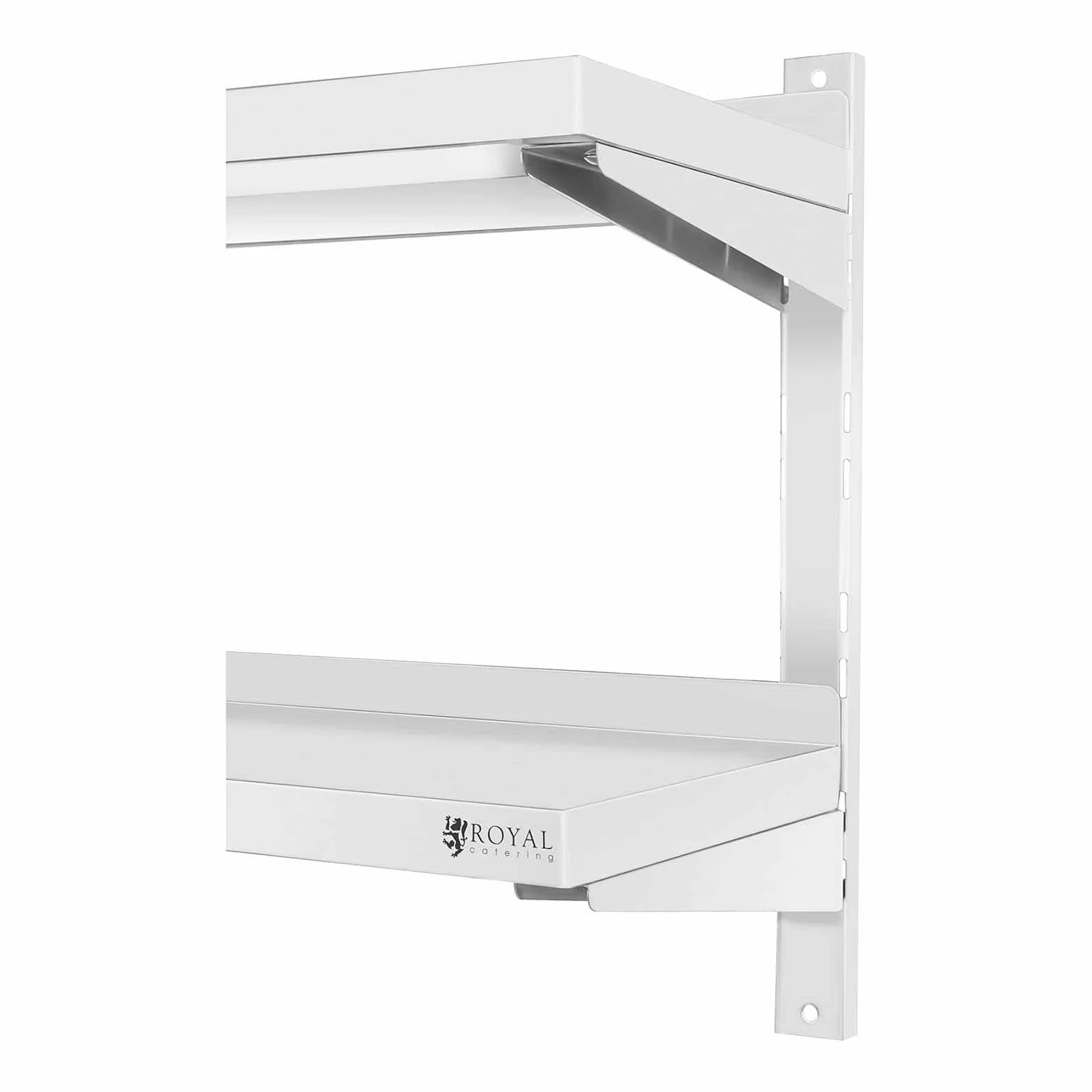 Royal Catering Mensola in Acciaio Inox 2 Ripiani RCWR-600.3 (30 x 60 cm, 40 kg, Acciaio Inox)