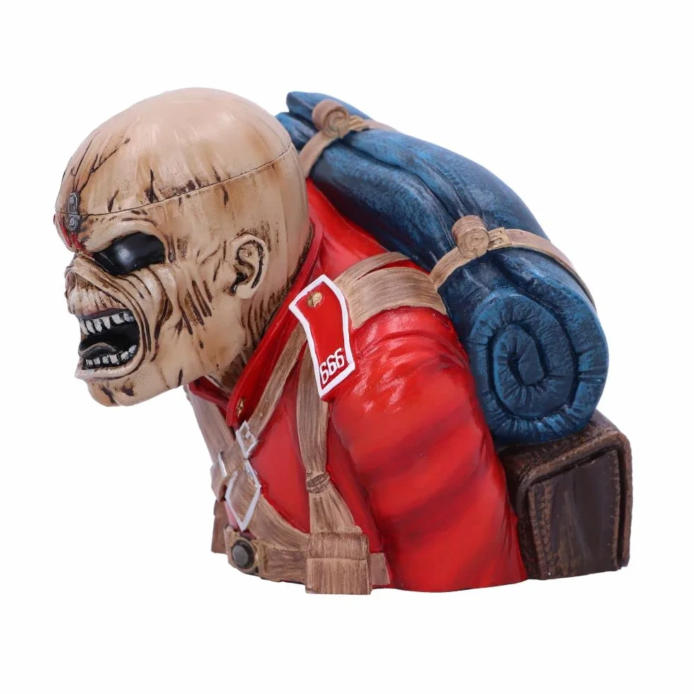 Nemesis Now Scatola Busto Iron Maiden The Trooper con Licenza Ufficiale (Piccolo) Rosso, 12 cm