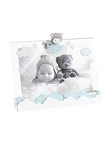 Mascagni A1080 Portafoto In mdf acrilico bimbo bambino 13x18 Celeste