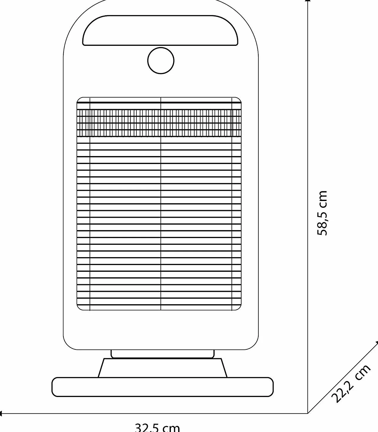 Olimpia Splendid 99545 Solaria Evo Stufa Alogena 1200 W con Base Oscillante , Nero