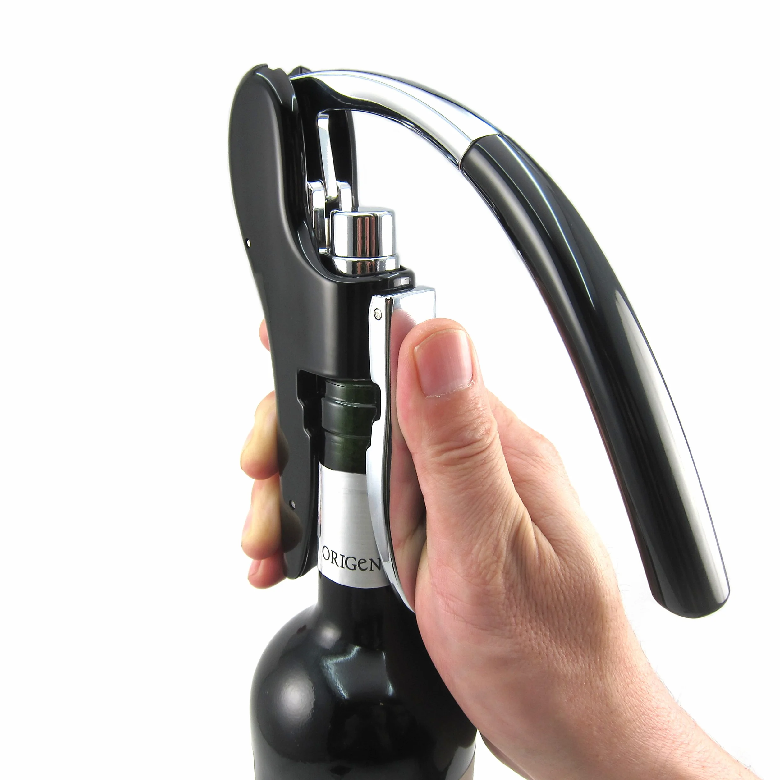 BestUtensils Kit apribottiglie professionale, in lega di zinco, con leva, tagliacapsule incluso Black