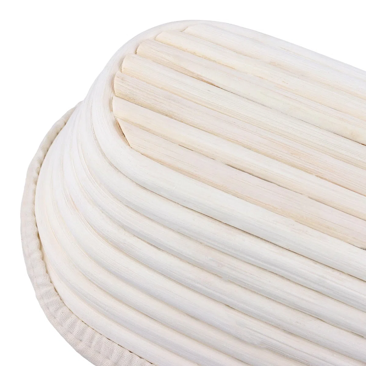 SINJEUN Set di 2 cestini ovali da 25 cm e 28 cm, in rattan con panno di lino, per pane, cucina, panetteria