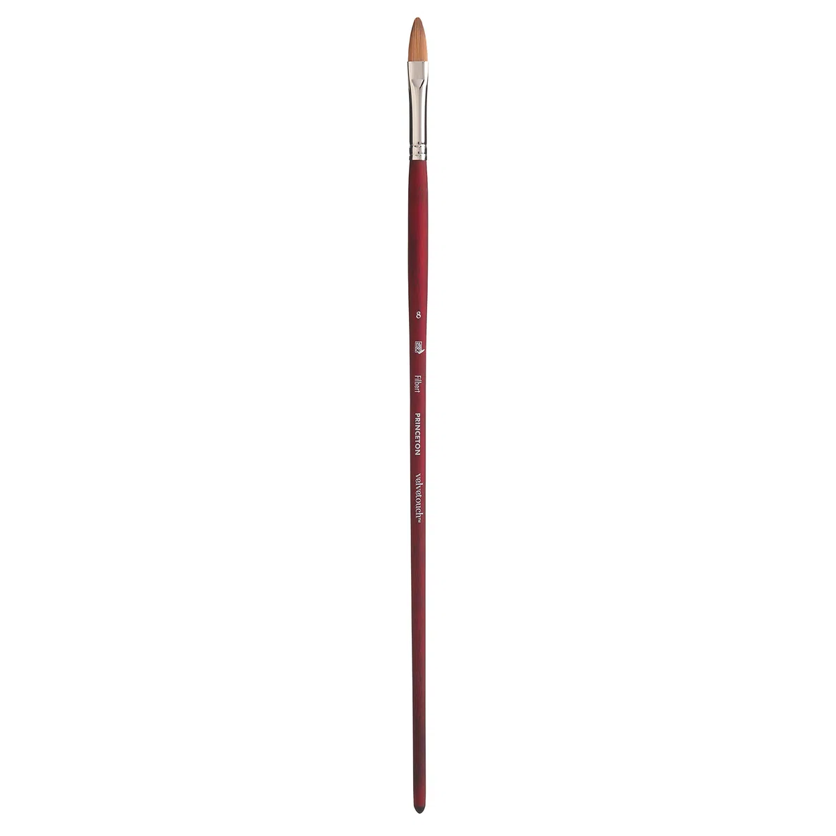 Princeton Velvetouch Artiste, Pennello per tecnica mista per acrilico, acquerello e olio, Serie 3900 a manico lungo Filbert 8 (PB3900FB8)